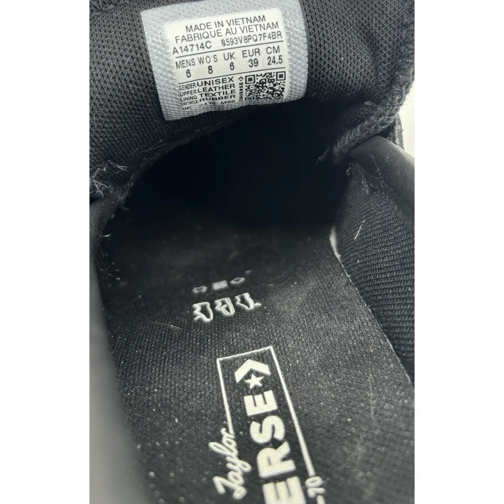 New Converse Chuck 70 De Luxe Healed Loafer Black Women's Sz 8 Preppy Goth $160